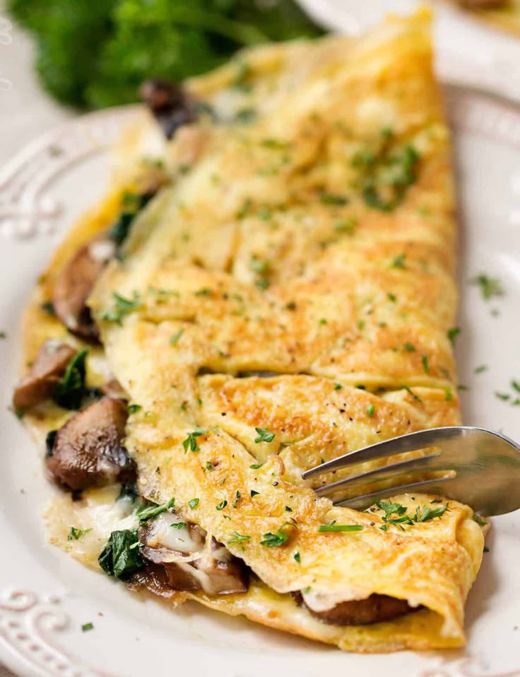 Mushroom Spinach Omelet